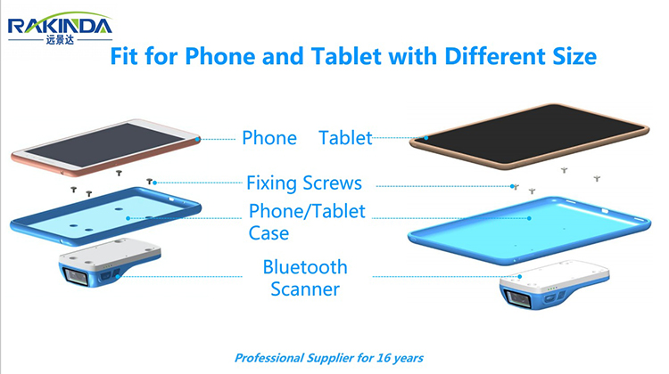 New arrival 1D/ 2D Bluetooth Scanner magnetic charging barcode reading machine for mobile care