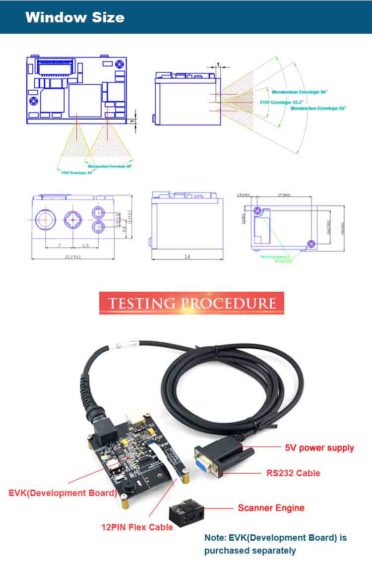 LV3296 2D 바코드 스캐너 모듈